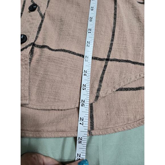 Maurices small women's cabin windowpane boyfriend button up long sleeve shirt - Picture 8 of 8